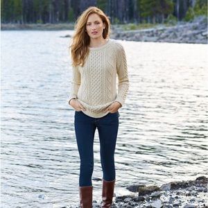 LL Bean Signature Cotton Fisherman Tunic Sweater